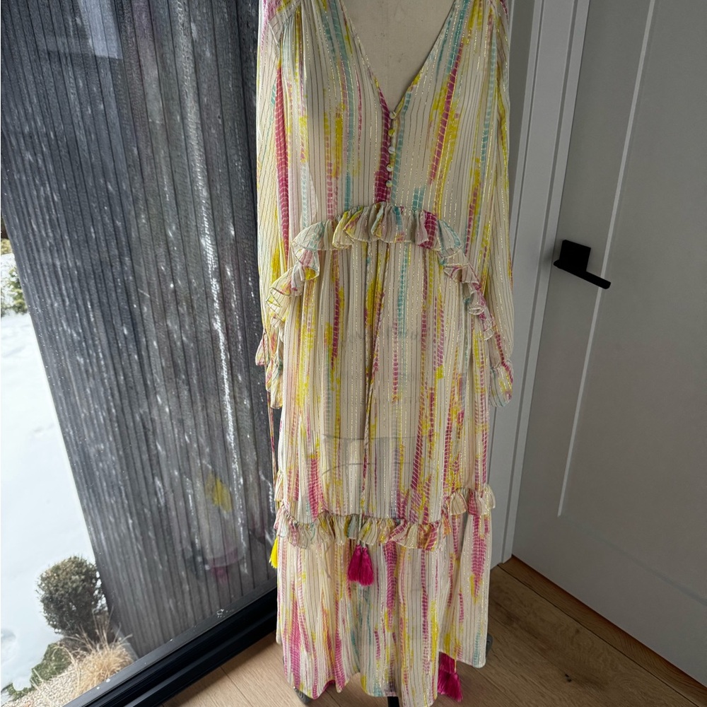 HEMANT & NANDITA Multicolor Striped Maxi Dress